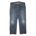 LEVI'S Mens Regular Blue Denim Straight Jeans W38 L29 Classic Cotton Blend Zip