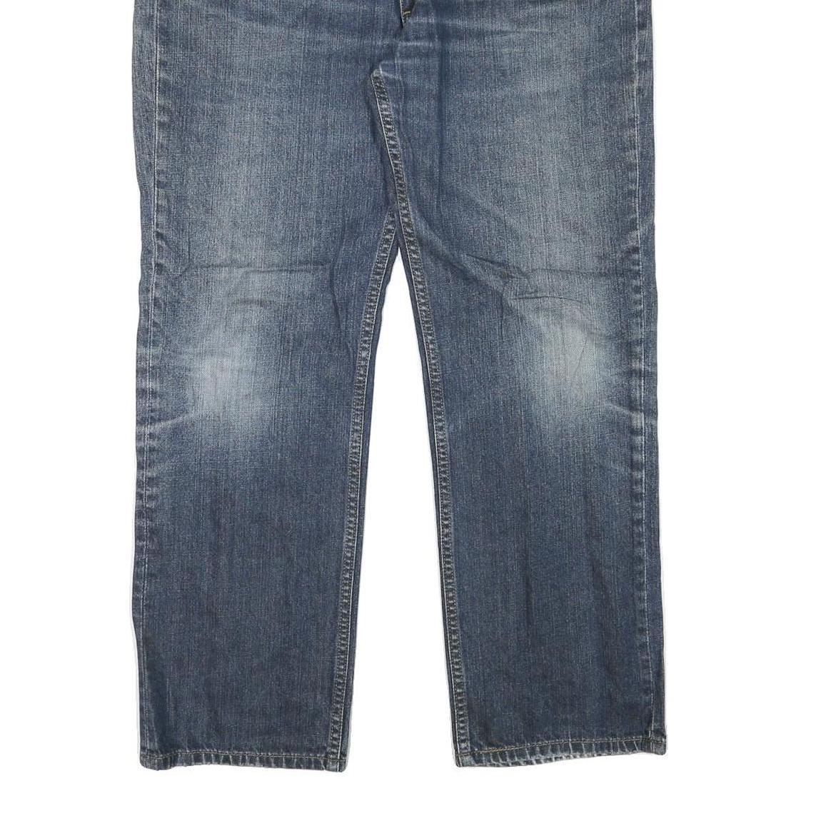 LEVI'S Mens Regular Blue Denim Straight Jeans W38 L29 Classic Cotton Blend Zip