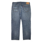 LEVI'S Mens Regular Blue Denim Straight Jeans W38 L29 Classic Cotton Blend Zip