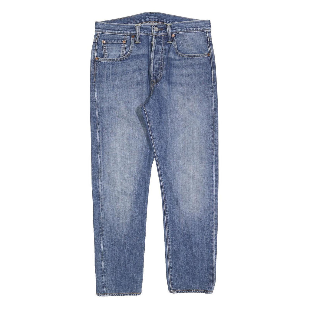 LEVI'S 501CT Mens Jeans Blue Classic Straight Denim Medium W29 L27 Button