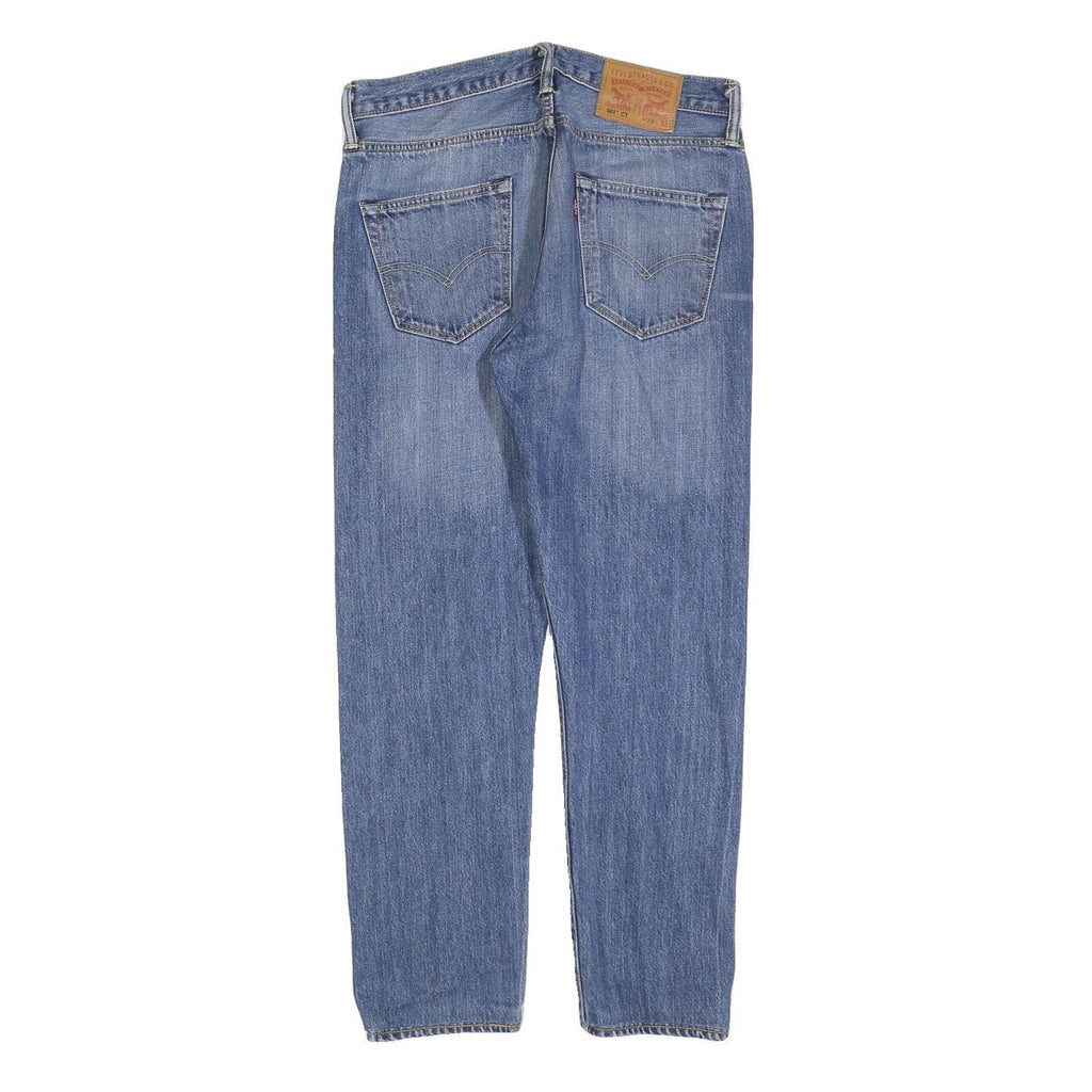 LEVI'S 501CT Mens Jeans Blue Classic Straight Denim Medium W29 L27 Button