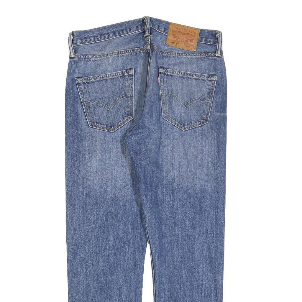 LEVI'S 501CT Mens Jeans Blue Classic Straight Denim Medium W29 L27 Button