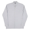 Mens Shirt Grey Striped Long Sleeve M