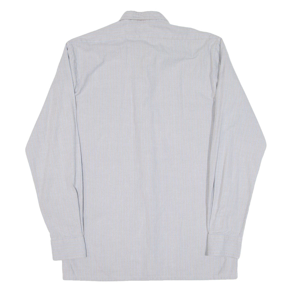 Mens Shirt Grey Striped Long Sleeve M