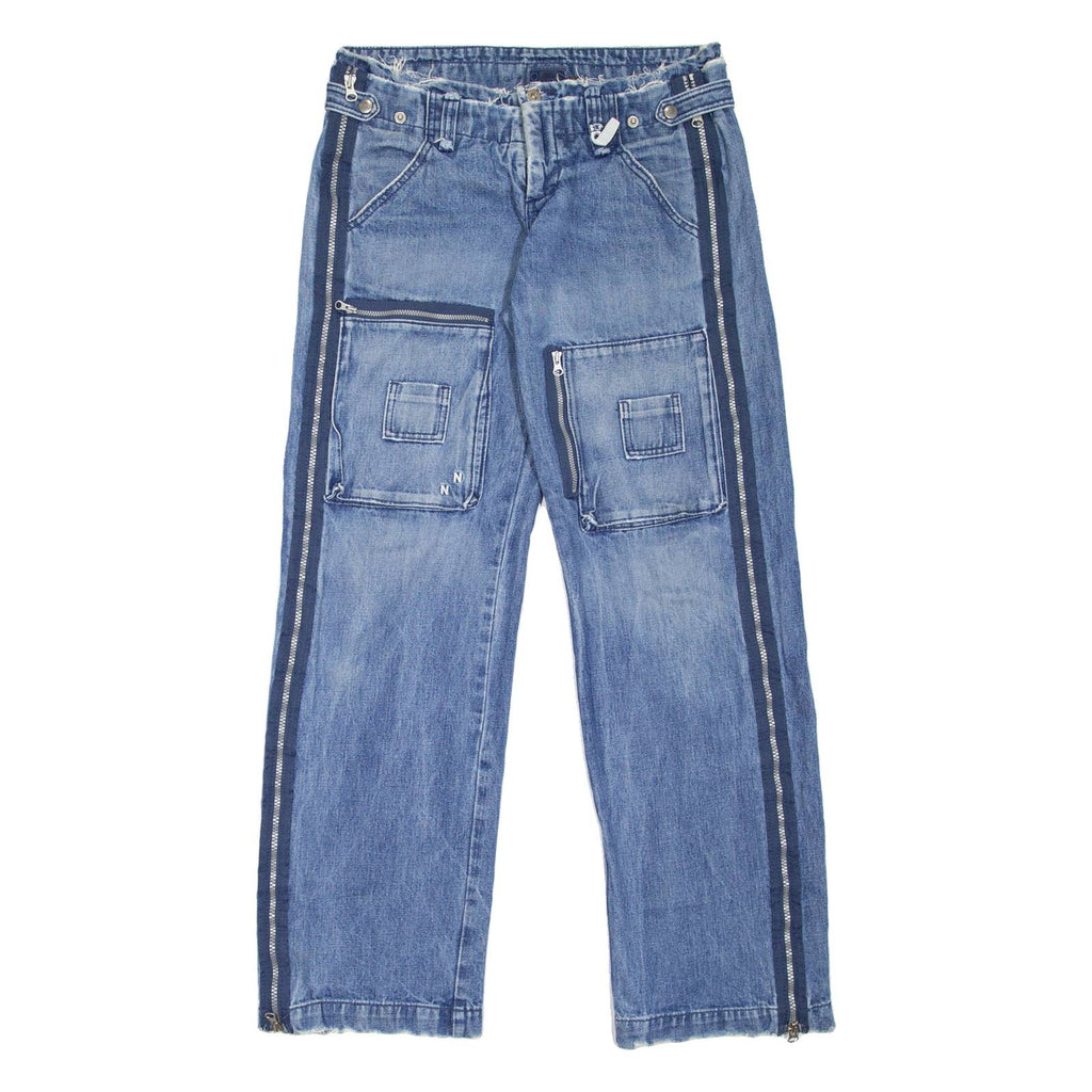 ON NAME Womens Jeans Blue Relaxed Straight W28 L34