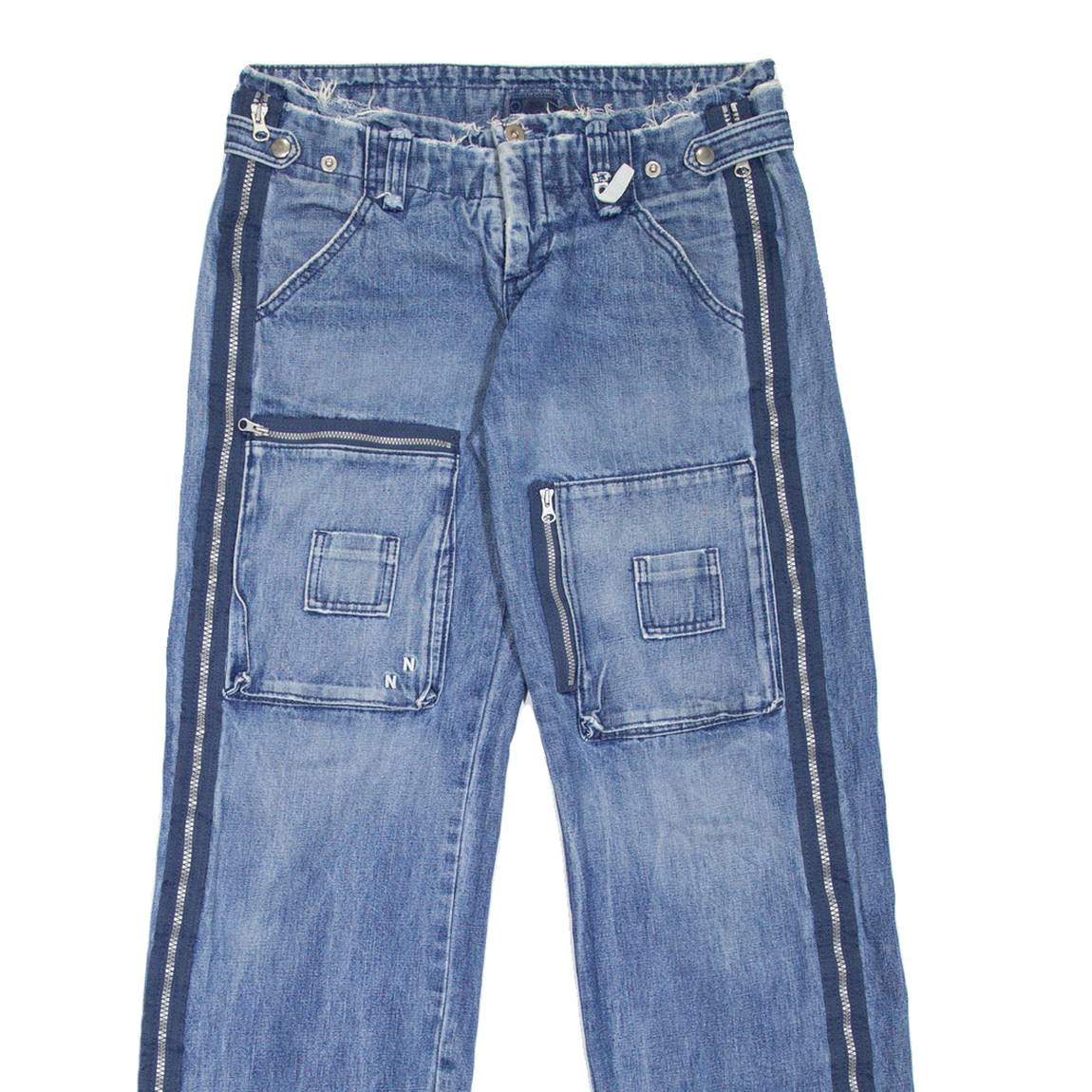 ON NAME Womens Jeans Blue Relaxed Straight W28 L34