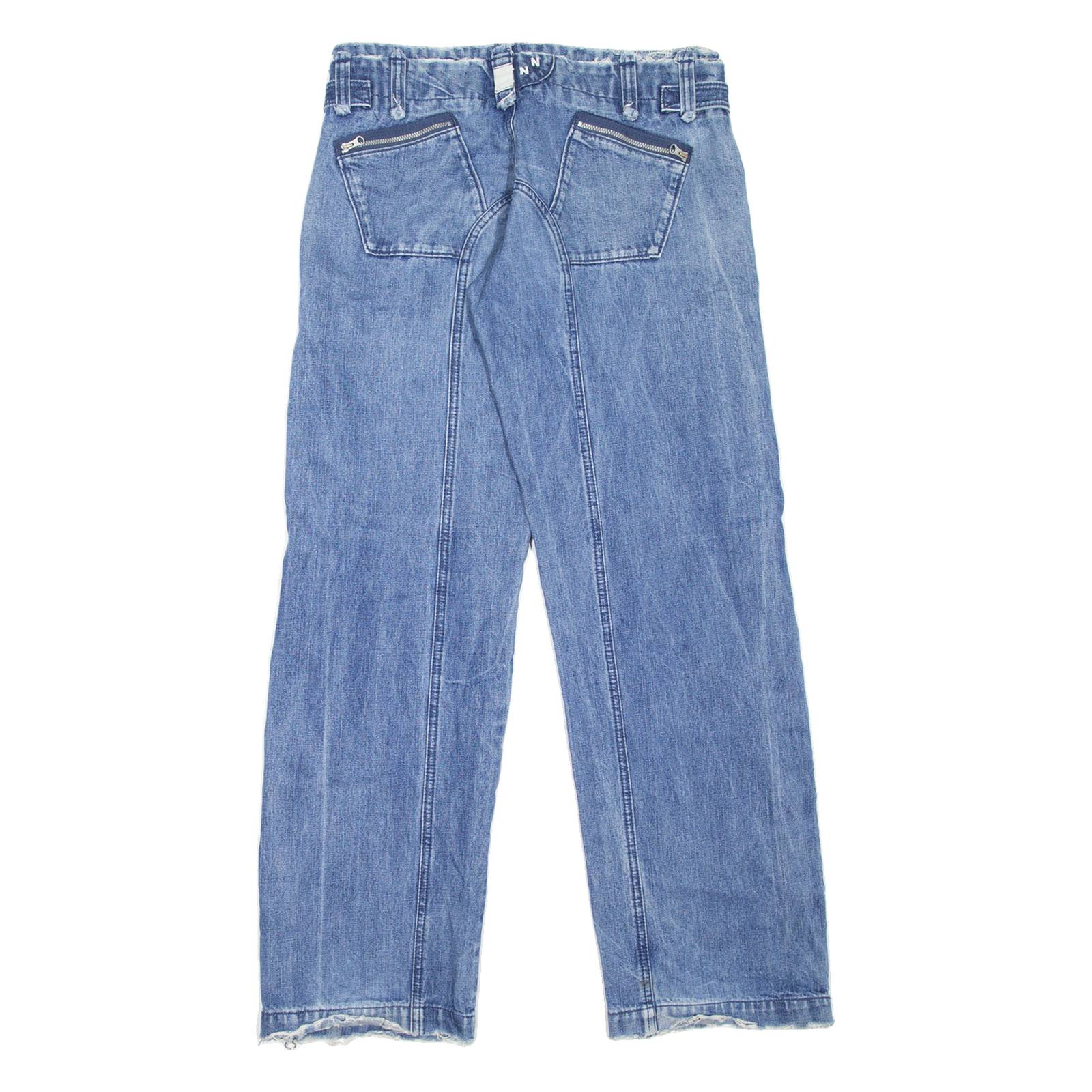 ON NAME Womens Jeans Blue Relaxed Straight W28 L34