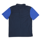 CARHARTT Mens Blue & Navy United Short Sleeve Polo Shirt M Cotton Blend Workwear