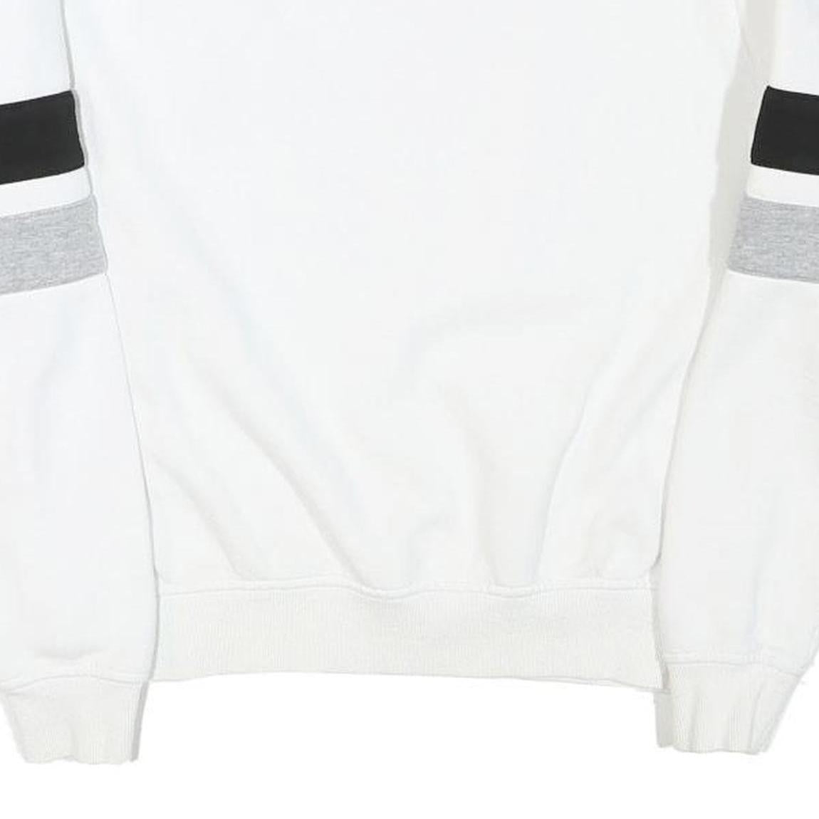 FILA Mens White & Black Sweatshirt Crew Neck XS Cotton Blend Casual Pullover