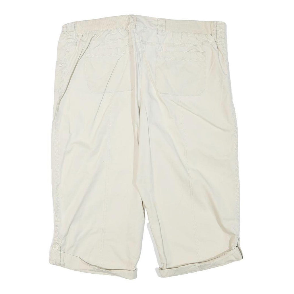 CLASSIC EDITION Womens Cream Casual Cotton Blend Shorts M W36 Comfortable Fit