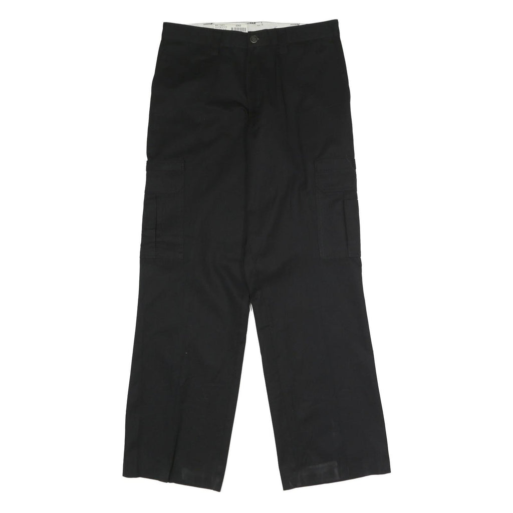 DICKIES Mens Black Regular Fit Straight Trousers W32 L32 Workwear Cargo