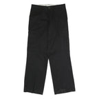 DICKIES Mens Black Regular Fit Straight Trousers W32 L32 Workwear Cargo