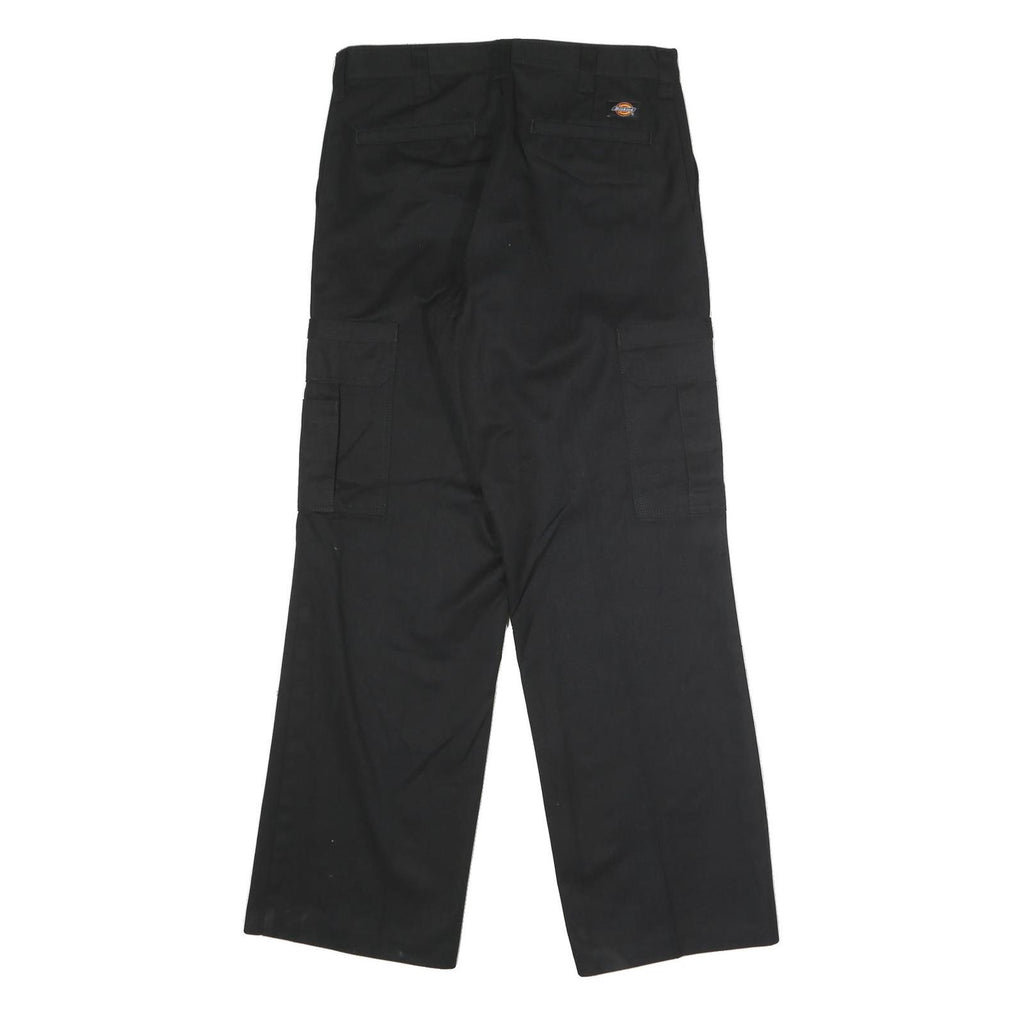 DICKIES Mens Black Regular Fit Straight Trousers W32 L32 Workwear Cargo