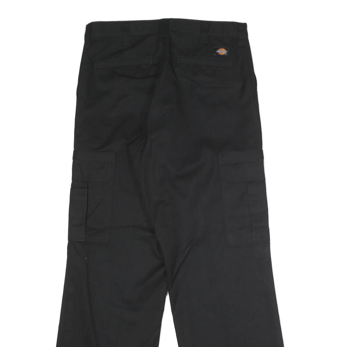 DICKIES Mens Black Regular Fit Straight Trousers W32 L32 Workwear Cargo