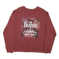 THE BEATLES Womens Red Abbey Road Crew Neck XL Sweatshirt Cotton Blend Pullover