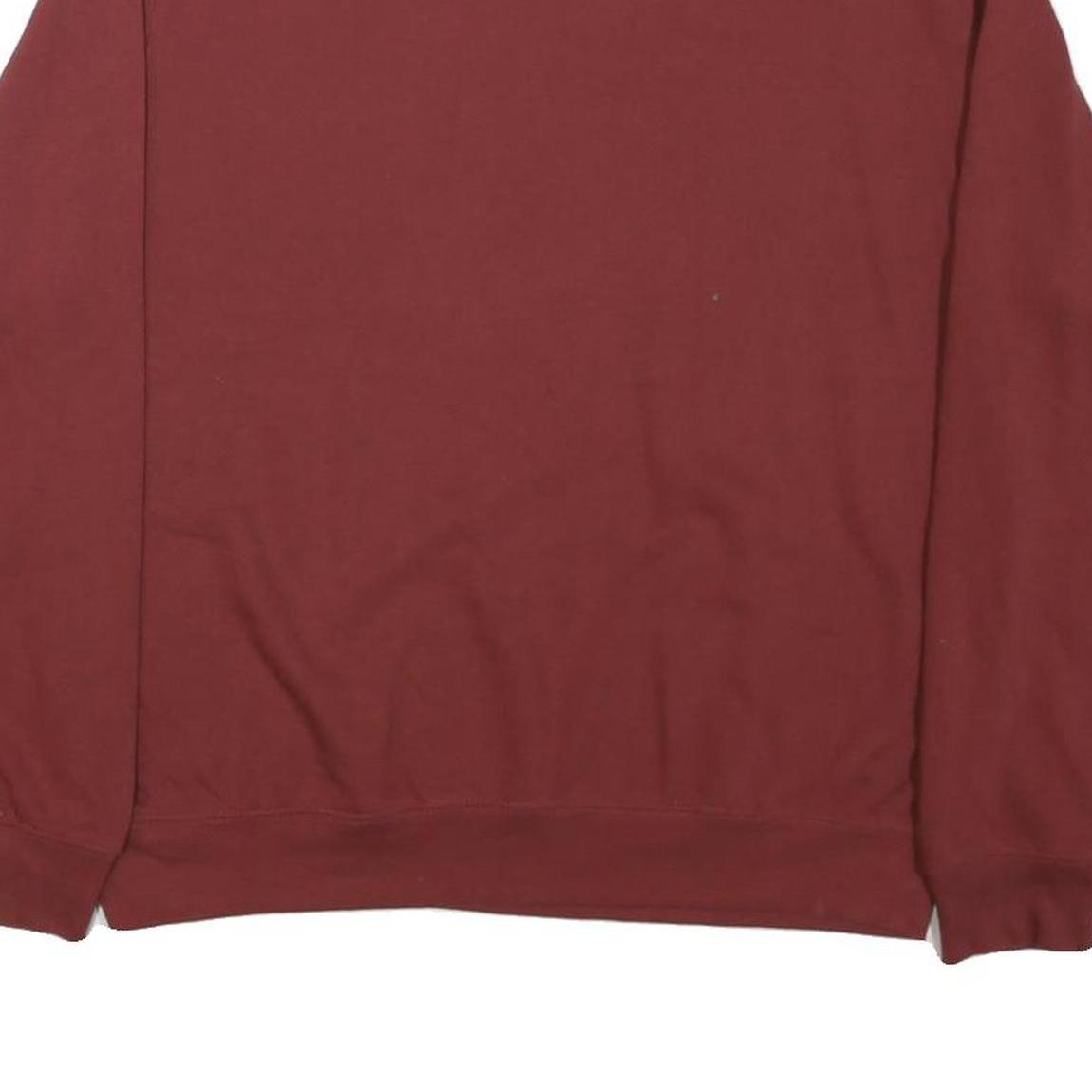 THE BEATLES Womens Red Abbey Road Crew Neck XL Sweatshirt Cotton Blend Pullover