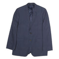 LAUREN RALPH LAUREN Mens Blue Classic Jacket M Cotton Plain Button Formal Blazer