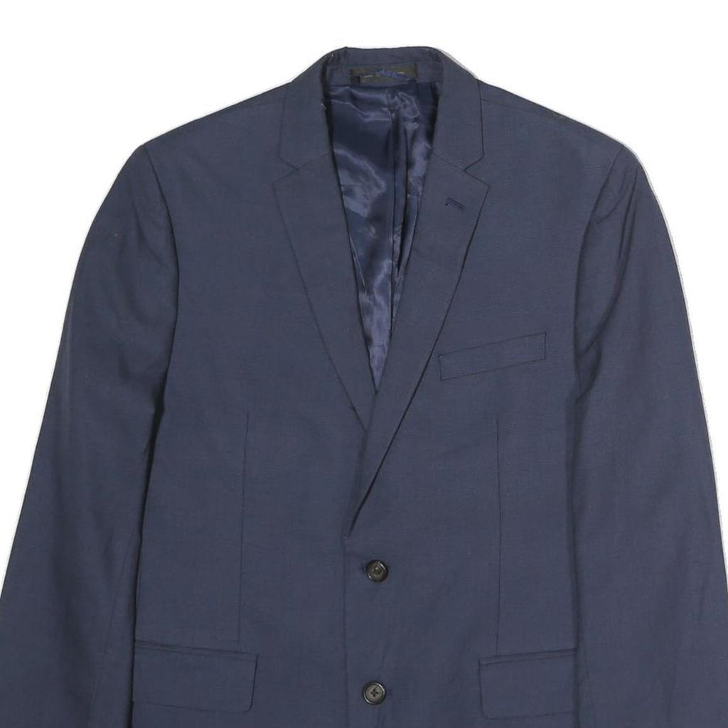 LAUREN RALPH LAUREN Mens Blue Classic Jacket M Cotton Plain Button Formal Blazer