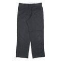 DICKIES Mens Cotton Blend Black Regular Straight Trousers W32 L30 Workwear