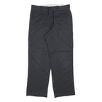 DICKIES Mens Cotton Blend Black Regular Straight Trousers W32 L30 Workwear