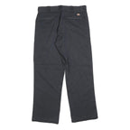 DICKIES Mens Cotton Blend Black Regular Straight Trousers W32 L30 Workwear