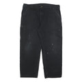 CARHARTT Mens Cotton Blend Black Relaxed Straight Trousers W40 L29 Workwear