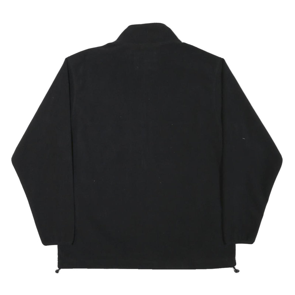 FASHION PROMO Mens Black Jacket L Polyester Blend Plain Zip Casual Outdoor