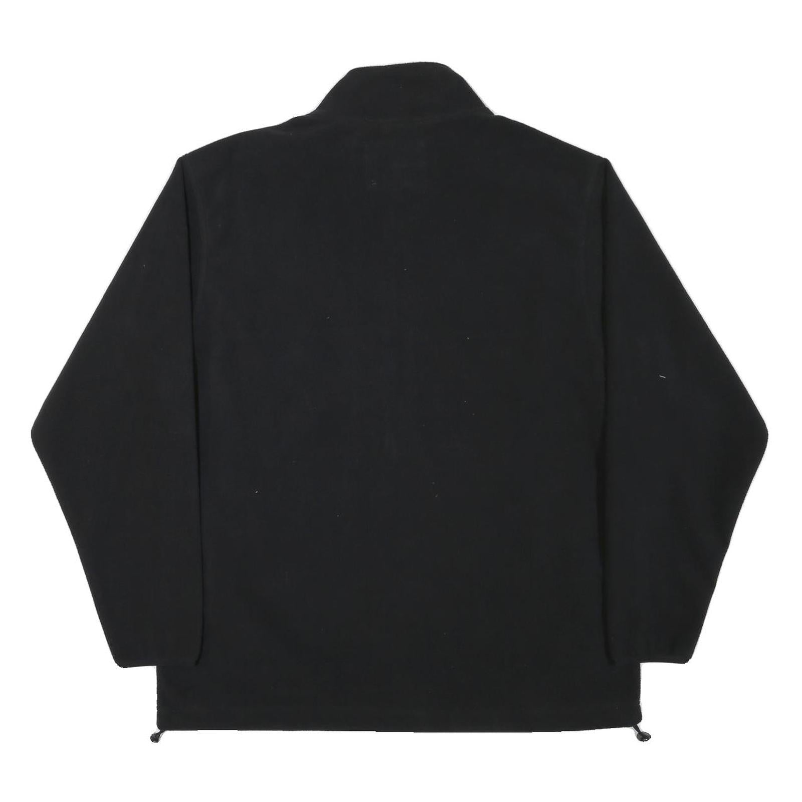 FASHION PROMO Mens Black Jacket L Polyester Blend Plain Zip Casual Outdoor