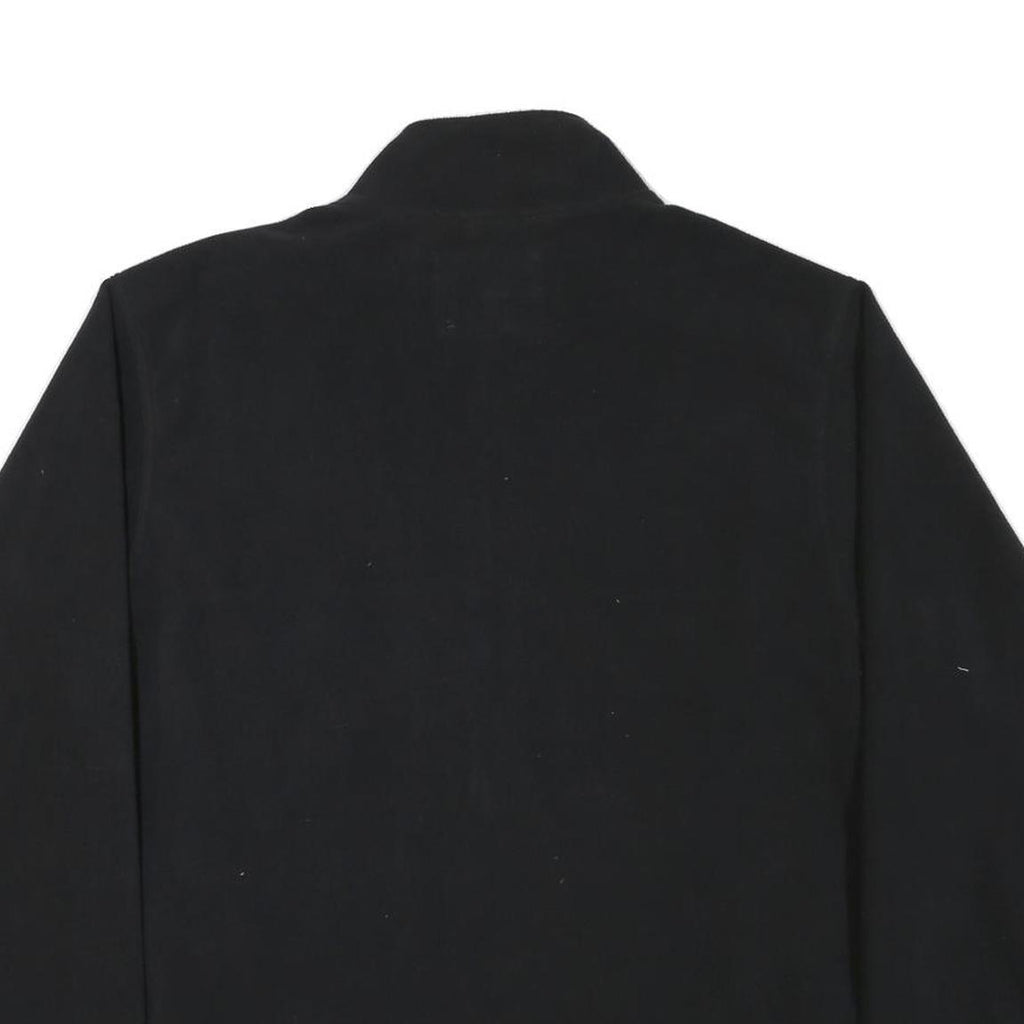 FASHION PROMO Mens Black Jacket L Polyester Blend Plain Zip Casual Outdoor