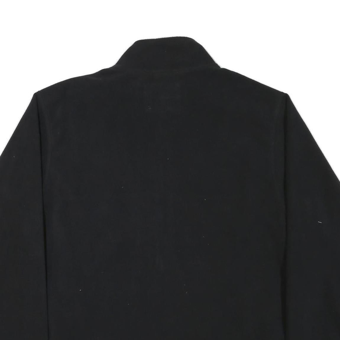FASHION PROMO Mens Black Jacket L Polyester Blend Plain Zip Casual Outdoor