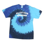 PORT & COMPANY Mens Blue Tie Dye T-Shirt M Short Sleeve Crew Neck Walker-Dixon
