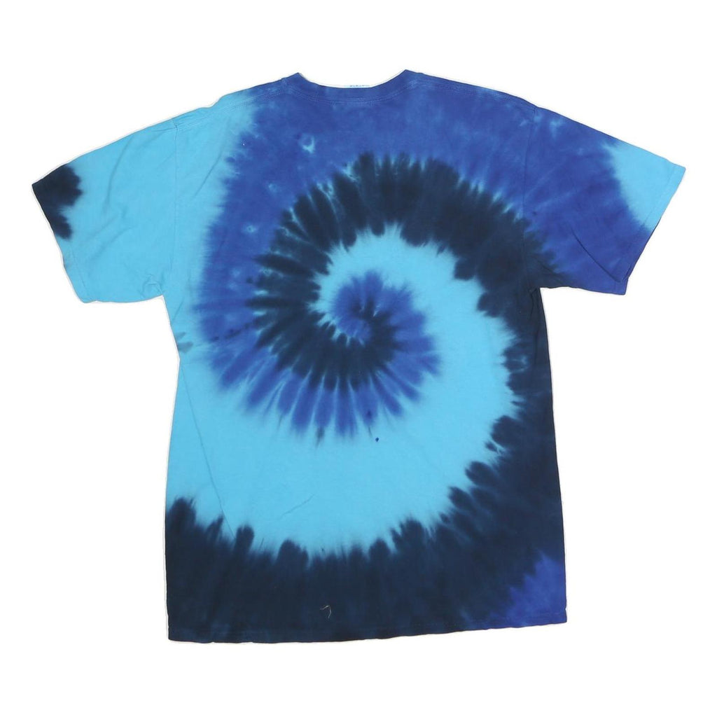 PORT & COMPANY Mens Blue Tie Dye T-Shirt M Short Sleeve Crew Neck Walker-Dixon