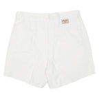 CEE-MEN Pleated Cut-Off Womens Casual Shorts White 90s M W31