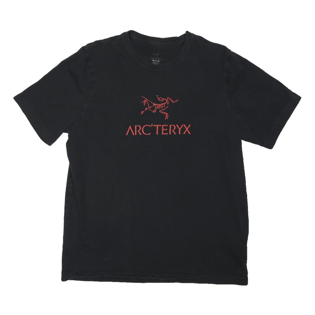 ARC'TERYX Mens Black Graphic T-Shirt S Short Sleeve Crew Neck Cotton Blend