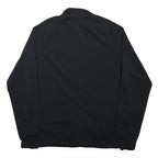 NIKE Mens Black Track Jacket L Polyester Zip Plain Lightweight Sportswear