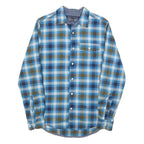TOMMY HILFIGER Mens Blue & Green Checked Shirt XS Casual Button Up