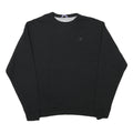 CHAMPION Mens Black Cotton Blend Crew Neck Sweatshirt L Classic Logo Casual