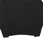 CHAMPION Mens Black Cotton Blend Crew Neck Sweatshirt L Classic Logo Casual