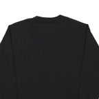 CHAMPION Mens Black Cotton Blend Crew Neck Sweatshirt L Classic Logo Casual