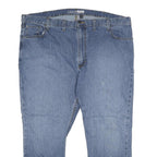 CARHARTT Mens Relaxed Blue Denim Jeans W48 L30 Zip Cotton Blend Workwear