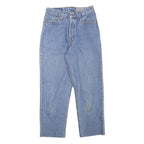 LEVI'S Womens Blue Regular Straight Denim Light W25 L24 Classic Button Jeans