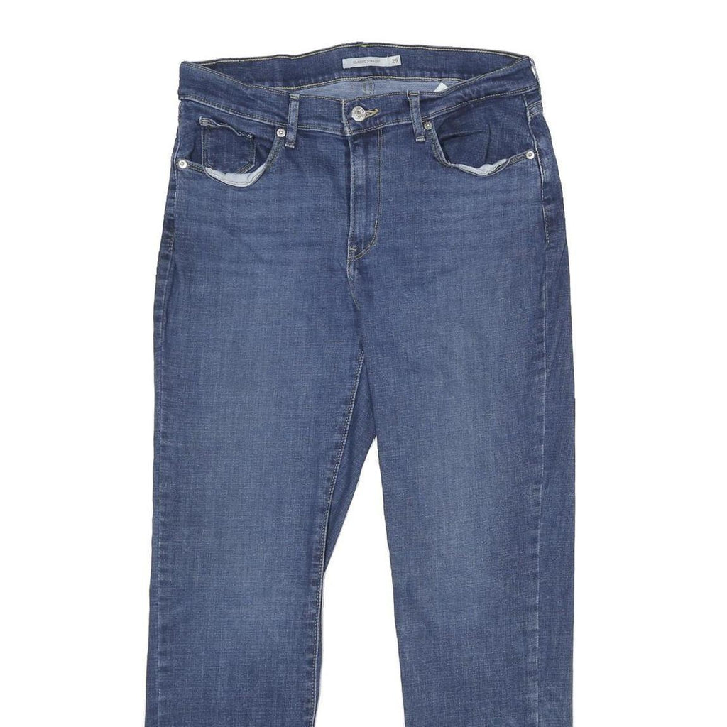 LEVI'S Womens Classic Blue Denim Regular Fit Straight Leg Jeans W29 L29 Stylish