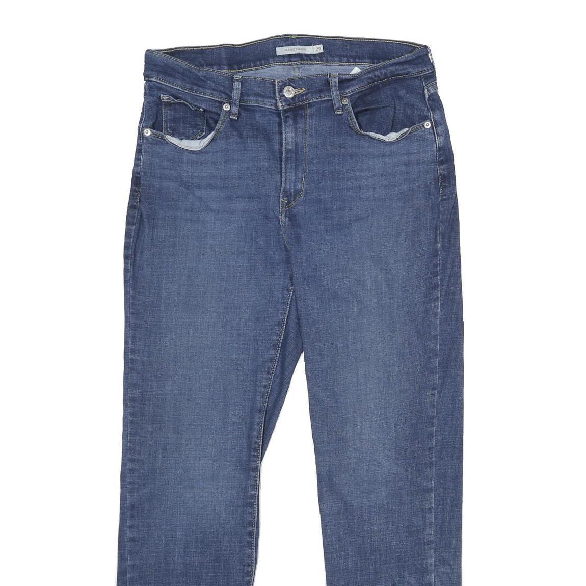 LEVI'S Womens Classic Blue Denim Regular Fit Straight Leg Jeans W29 L29 Stylish