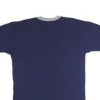 MAJESTIC Mens Blue & Grey Mariners Graphic Short Sleeve Crew Neck L T-Shirt