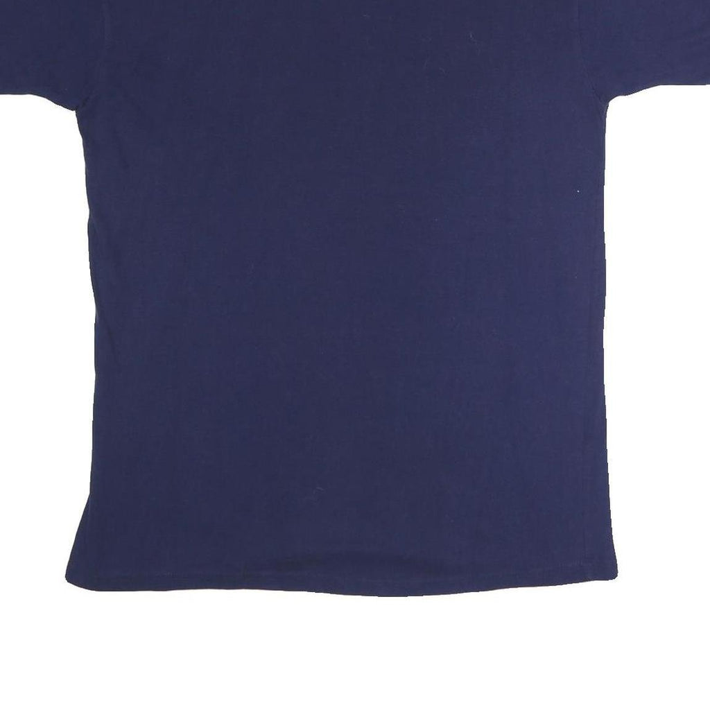 MAJESTIC Mens Blue & Grey Mariners Graphic Short Sleeve Crew Neck L T-Shirt