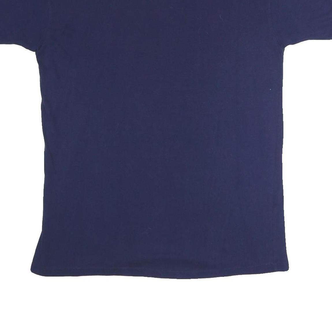 MAJESTIC Mens Blue & Grey Mariners Graphic Short Sleeve Crew Neck L T-Shirt