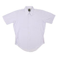 Mens White Shirts M Polyester Blend Short Sleeve Button Up Casual
