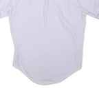 Mens White Shirts M Polyester Blend Short Sleeve Button Up Casual