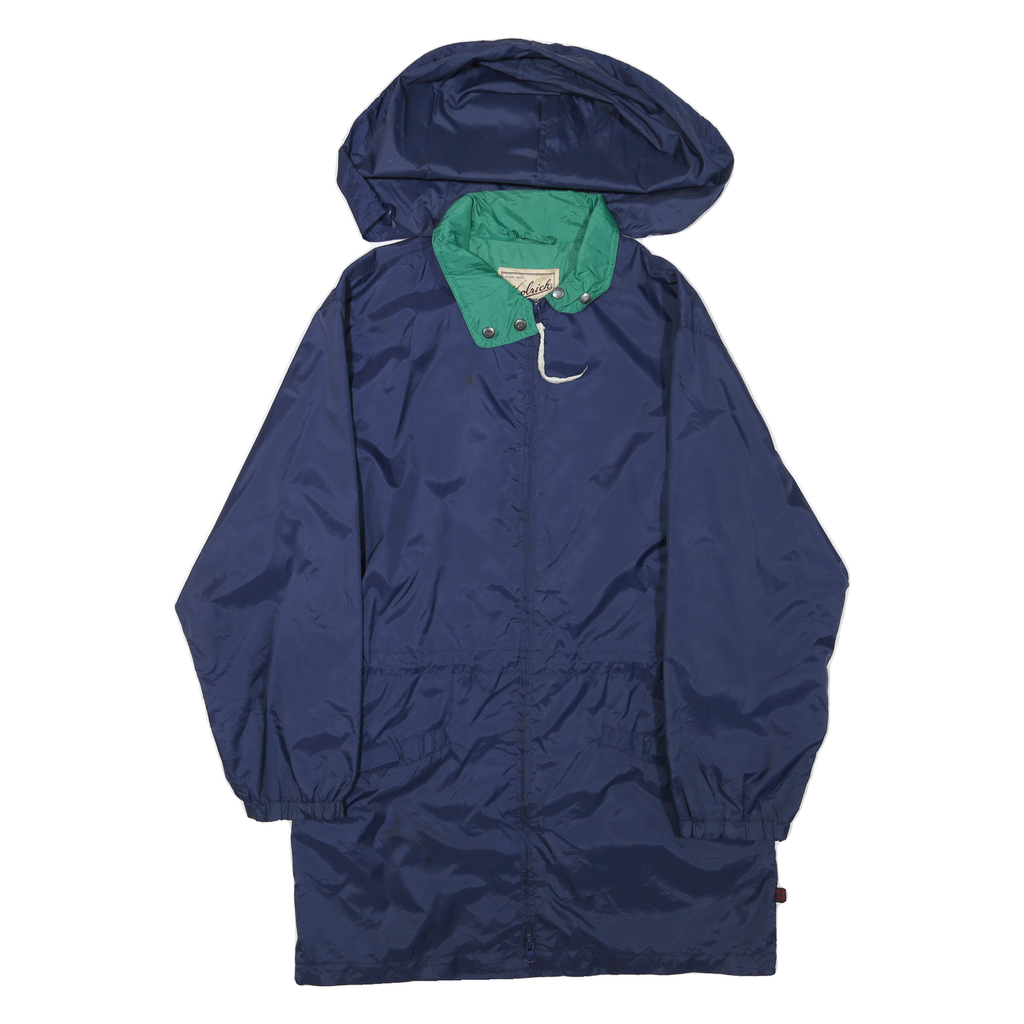 WOOLRICH Womens Navy Blue Outdoor Jacket M Polyester Blend Hooded Zip