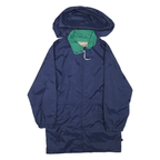 WOOLRICH Womens Navy Blue Outdoor Jacket M Polyester Blend Hooded Zip